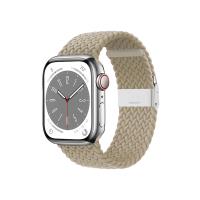 Crong Wave Band - Pleciony pasek do Apple Watch 38/40/41 mm (kamienny beż)