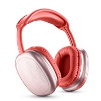 Cellularline Music Sound MAXI2 - Bezprzewodowe słuchawki nauszne Bluetooth V5.0 (czerwony)