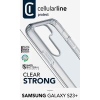 Cellularline Clear Strong - Etui Samsung Galaxy S23+ z ochroną antybakteryjną (przezroczysty)