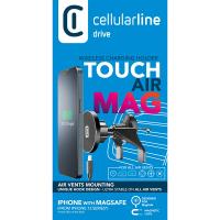 Cellularline Touch Air Mag - Magnetyczny uchwyt samochodowy z ładowaniem bezprzewodowym MagSafe 7,5W (czarny)