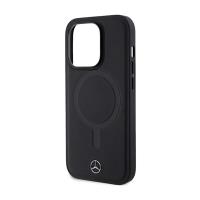 Mercedes Smooth Leather MagSafe - Etui iPhone 14 Pro (czarny)