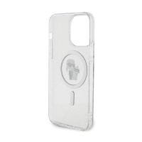 Karl Lagerfeld Karl & Choupette Glitter MagSafe - Etui iPhone 14 Pro Max (przezroczysty)
