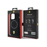 Ferrari Printed Ring MagSafe - Etui iPhone 15 Pro Max (czarny)