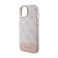 Guess 4G Bottom Stripe Collection - Etui iPhone 15 (różowy)