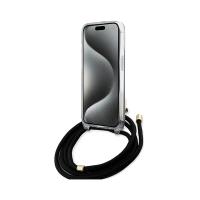 Guess Crossbody Cord 4G Print - Etui iPhone 15 Pro Max (czarny)