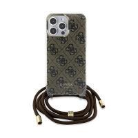 Guess Crossbody Cord 4G Print - Etui iPhone 15 Pro Max (brązowy)