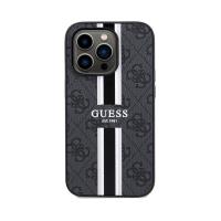 Guess 4G Printed Stripes MagSafe - Etui iPhone 15 Pro (czarny)