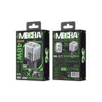 WEKOME WP-U02 Mecha Series - Ładowarka sieciowa 2x USB-C Super Fast Charger GaN 40W (Srebrny)