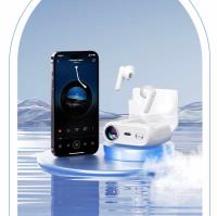WEKOME S28 Pop Digital Series - Bezprzewodowe słuchawki Bluetooth V5.3 TWS z etui ładującym z funkcją projektora (Biały)