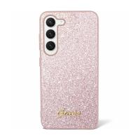 Guess Glitter Flakes Metal Logo Case - Etui Samsung Galaxy S24 (różowy)