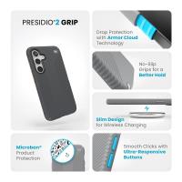 Speck Presidio2 Grip - Etui Samsung Galaxy S24 (Charcoal Grey / Cool Bronze)