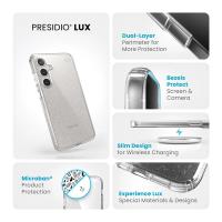 Speck Presidio Lux Glitter - Etui Samsung Galaxy S24+ (Clear / Gold Glitter)