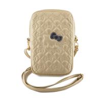 Hello Kitty Quilted Bows Strap - Torebka crossbody na telefon (złoty)