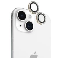 Kate Spade New York Aluminum Ring Lens Protector - Szkło ochronne na obiektyw aparatu iPhone 15 / iPhone 15 Plus (Set in Stone Gold)