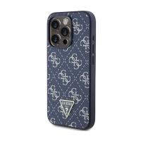 Guess 4G Triangle Metal Logo - Etui iPhone 15 Pro (niebieski)