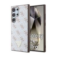 Guess 4G Triangle Metal Logo - Etui Samsung Galaxy S24 Ultra (biały)