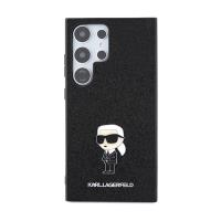 Karl Lagerfeld Fixed Glitter Ikonik Logo Metal Pin - Etui Samsung Galaxy S24 Ultra (czarny)