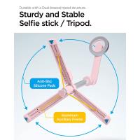 Spigen S570W MagSafe Bluetooth Selfie Stick Tripod - Statyw na smartfon / uchwyt selfie stick (Misty Rose)