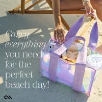 Case-Mate Soap Bubble Beach Tote with Phone Pouch - Wodoodporna torba plażowa na ramię z etui na telefon (Iridescent)