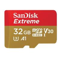 SanDisk Extreme microSDHC - Karta pamięci 32 GB A1 V30 UHS-I U3 100/60 MB/s z adapterem