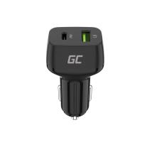 Green Cell - Ładowarka samochodowa USB-C Power Delivery + USB-A Quick Charge 3.0