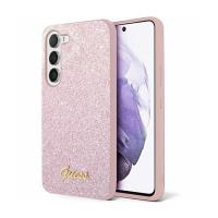 Guess Glitter Flakes Metal Logo Case - Etui Samsung Galaxy S24+ (różowy)