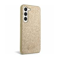 Guess Glitter Flakes Metal Logo Case - Etui Samsung Galaxy S24 (złoty)