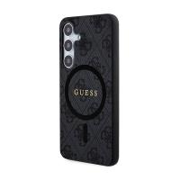 Guess 4G Collection Leather Metal Logo MagSafe - Etui Samsung Galaxy S24+ (czarny)
