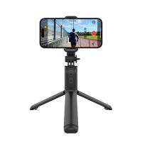 Crong SelfieGo Lite – Kompaktowy selfie stick Bluetooth tripod (czarny)