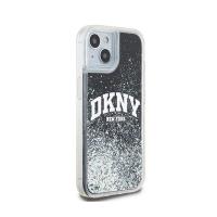 DKNY Liquid Glitter Big Logo - Etui iPhone 15 Plus / 14 Plus (czarny)