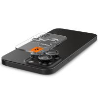 Spigen Optik Pro GLAS.TR EZ Fit Camera Protector 2-Pack - Szkło ochronne na obiektyw do iPhone 16 Pro / 16 Pro Max / 15 Pro / 15 Pro Max / 14 Pro / 14 Pro Max (2 szt) (Przezroczysty)