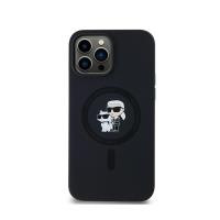 Karl Lagerfeld Silicone Karl & Choupette MagSafe - Etui iPhone 13 Pro (czarny)