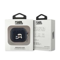 Karl Lagerfeld Monogram Karl & Choupette Head - Etui AirPods 3 (czarny)