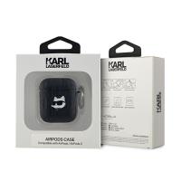 Karl Lagerfeld Monogram Choupette Head - Etui AirPods 1/2 gen (czarny)