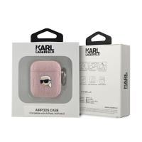 Karl Lagerfeld Monogram Karl Head - Etui AirPods 1/2 gen (różowy)