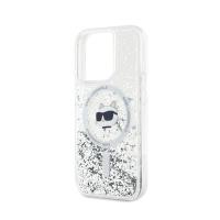 Karl Lagerfeld Liquid Glitter Choupette Head MagSafe - Etui iPhone 13 Pro Max (przezroczysty)