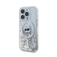 Karl Lagerfeld Liquid Glitter Choupette Head MagSafe - Etui iPhone 14 Pro Max (przezroczysty)
