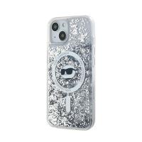 Karl Lagerfeld Liquid Glitter Choupette Head MagSafe - Etui iPhone 15 / 14 / 13 (przezroczysty)