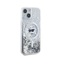Karl Lagerfeld Liquid Glitter Choupette Head MagSafe - Etui iPhone 15 Plus / 14 Plus (przezroczysty)