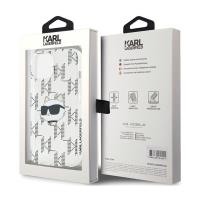 Karl Lagerfeld IML Choupette Head & Monogram - Etui iPhone 15 / 14 / 13 (przezroczysty)