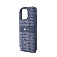 DKNY Leather Mono Stripe & Metal Logo - Etui iPhone 15 Pro Max (niebieski)
