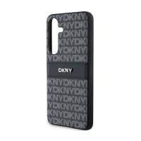 DKNY Leather Mono Stripe & Metal Logo - Etui Samsung Galaxy S24+ (czarny)