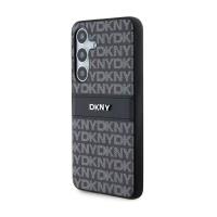 DKNY Leather Mono Stripe & Metal Logo - Etui Samsung Galaxy S24 (czarny)
