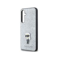 Karl Lagerfeld Fixed Glitter Ikonik Logo Metal Pin - Etui Samsung Galaxy A35 5G (srebrny)