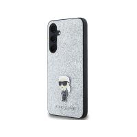 Karl Lagerfeld Fixed Glitter Ikonik Logo Metal Pin - Etui Samsung Galaxy A55 5G (srebrny)