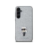 Karl Lagerfeld Fixed Glitter Ikonik Logo Metal Pin - Etui Samsung Galaxy A55 5G (srebrny)