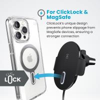 Speck Charging Vent Mount + ClickLock - Uchwyt samochodowy z ładowaniem bezprzewodowym MagSafe (czarny)