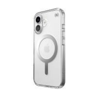 Speck Presidio Perfect-Clear MagSafe - Etui iPhone 16 (Clear / Chrome Finish / Serene Silver)