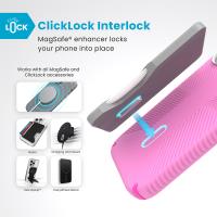 Speck Presidio2 Grip ClickLock & MagSafe - Etui iPhone 16 (True Pink / Shocking Pink / White)