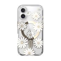 Speck Presidio Lux ClickLock & MagSafe - Etui iPhone 16 (Sunshine Daisies / Clear / Gold)